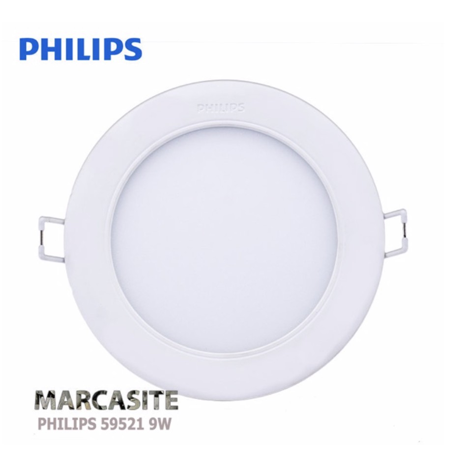 Đèn led Philips âm trần 9W - Marcasite 59521 (Tròn)