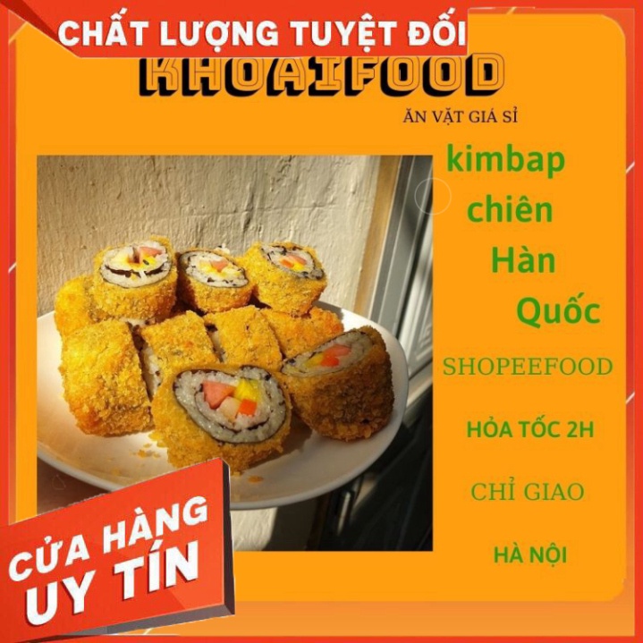 GIMBAP - KIMBAP CHIÊN CUỘN TO, ĂN VẶT korea 10 THANH SIÊU TO 1,5KG