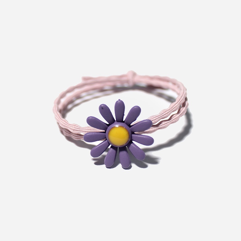 Dây Buộc Tóc Cao Su Co Giãn Họa Tiết Hoa Cúc Nhỏ Dễ Thương Dành Cho Nữ