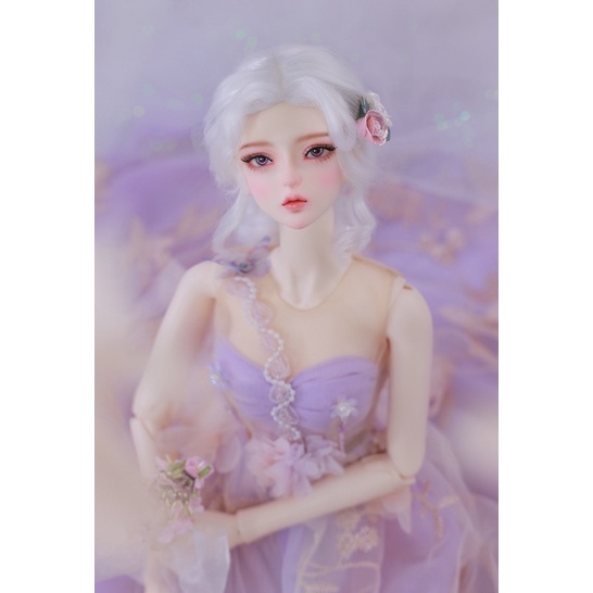 Cô nàng búp bê trưởng thành váy tím hoa cao 62cm