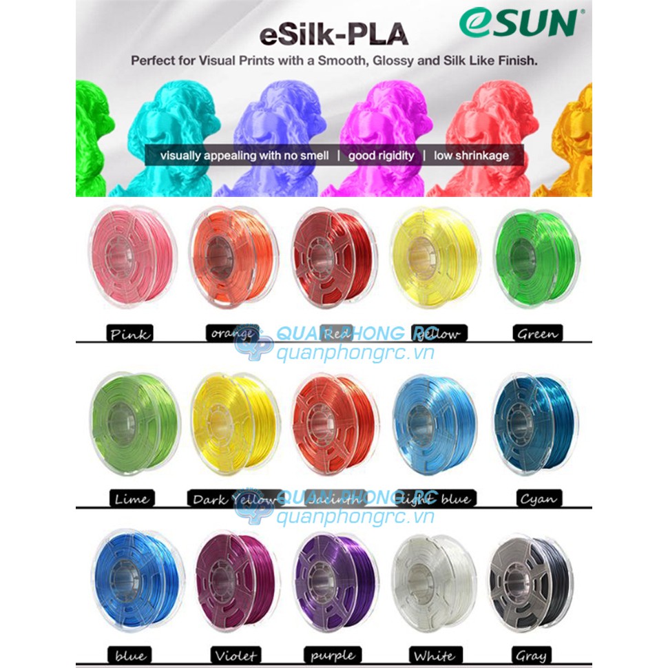 Nhựa In 3D Filament eSUN eSilk PLA 1.75mm 1kg