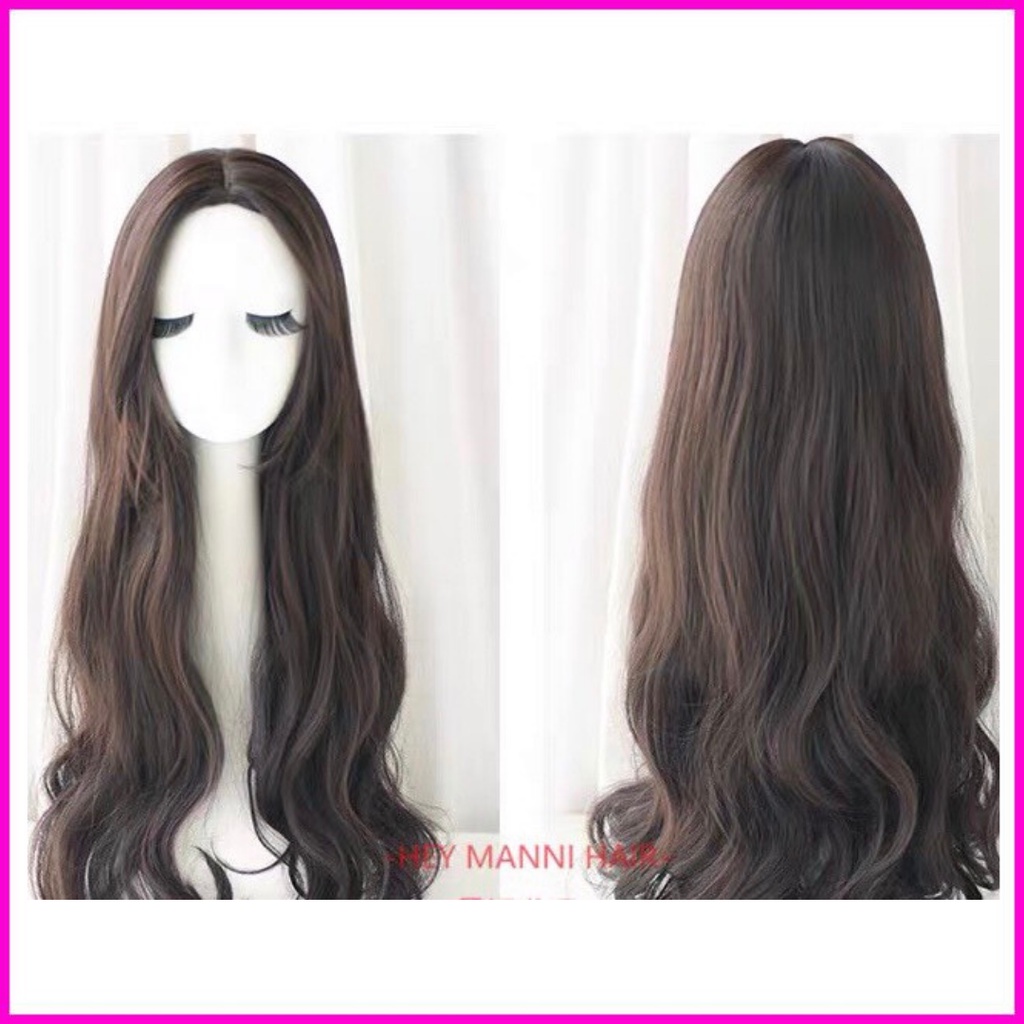 Tóc giả nữ cả đầu mái bay xoăn đuôi cao cấp 9105