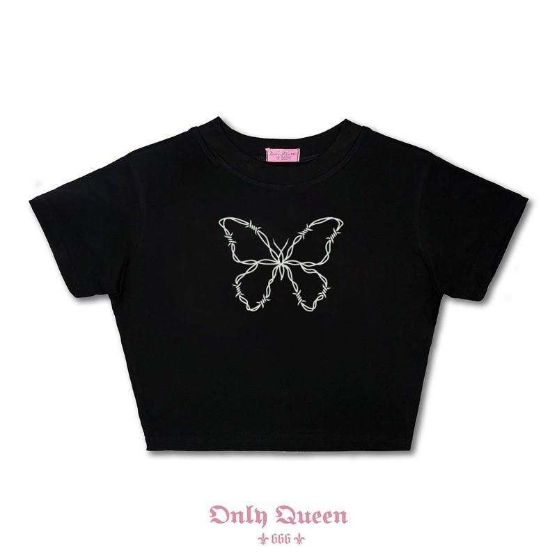 Croptop Bướm kẽm gai Phản quang