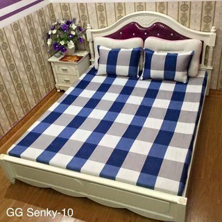 Bộ ga gối cotton poly chun m8
