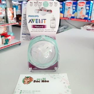 Núm ty thay bình sữa Philips Avent Natural 0M+/1M+/3M+/6M+
