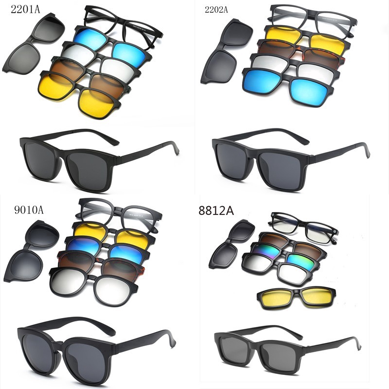 Fashion Men Outdoor Clip-on Glasses Polarized Magnetic Clip Women Sunglasses