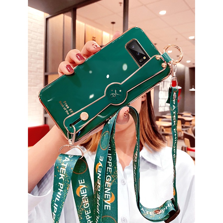 Ốp Điện Thoại Mềm Đính Đá Gắn Dây Đeo Cổ Cho samsung note 8 samsung note 9