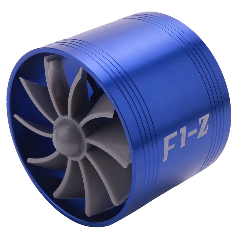 F1-Z Universal Single-Sided Turbine Engine Intake Turbocharger Intake Fuel Throttle Power Accessories Blue