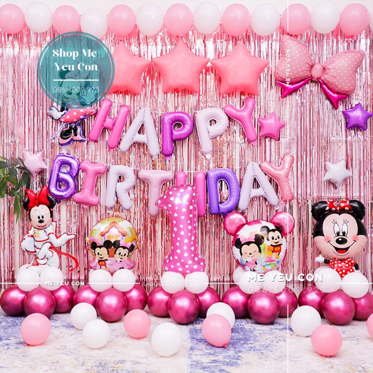 Trang Trí Sinh Nhật Cho Bé Trai Bé Gái 💕HOT SALE💕 ComBo Trang Trí Tiệc Thôi Nôi Đầy Tháng Siêu Đẹp