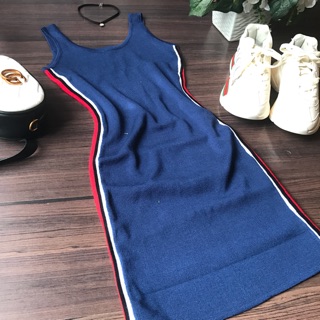 Váy len boby sọc sườn