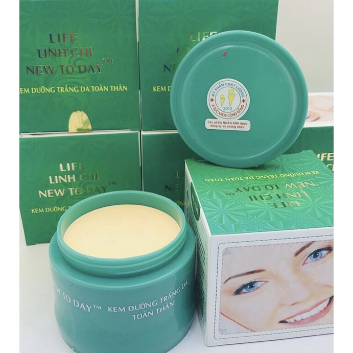 Kem dưỡng trắng da body toàn thân linh chi xanh 90g