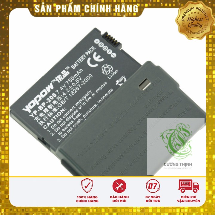 [ CHÍNH HÃNG] Pin máy ảnh Canon BP-208 ( vỏ hộp hơi xấu nhưng pin là tốt )