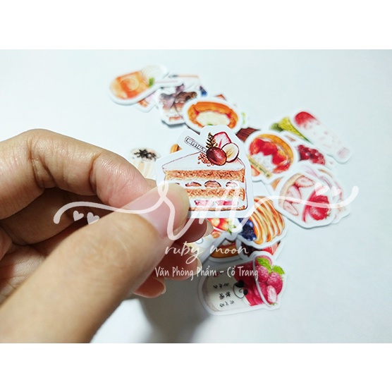 Bộ 32 Sticker nhãn dán Bánh Ngọt, Đổ Ngọt