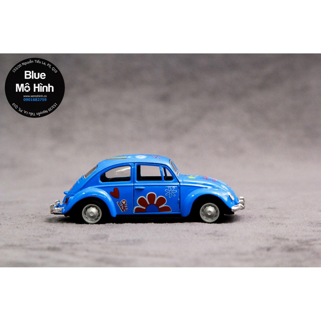 Blue mô hình | Xe Mô Hình Volkswagen Beetle họa tiết Hoa Tỷ Lệ 1:36