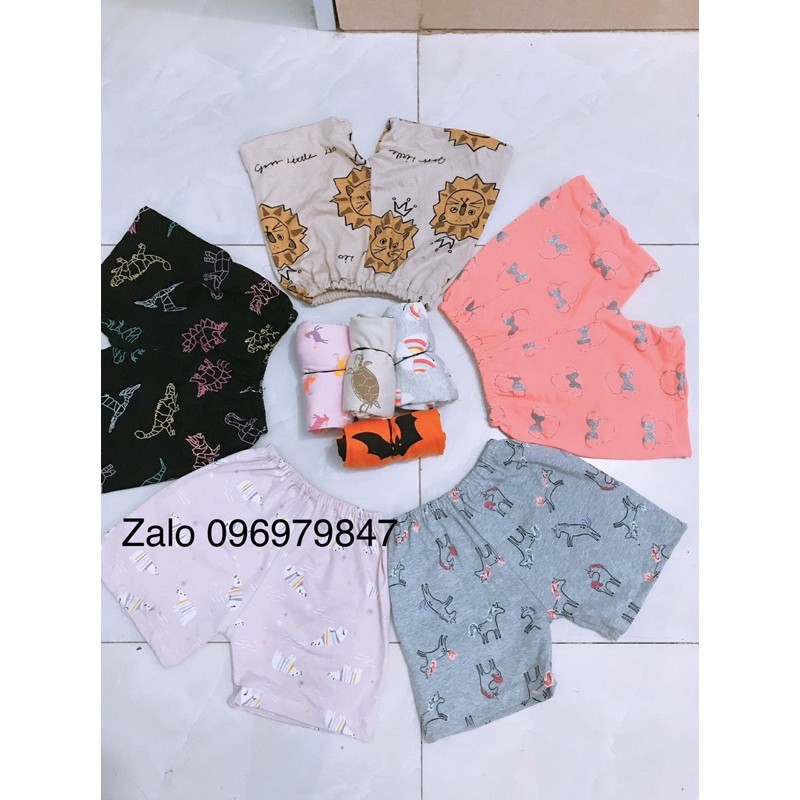 quần đùi cotton cho bé Size từ 6-20kg bán theo combo 10 quần 1 sét đóng lố trai gái riêng