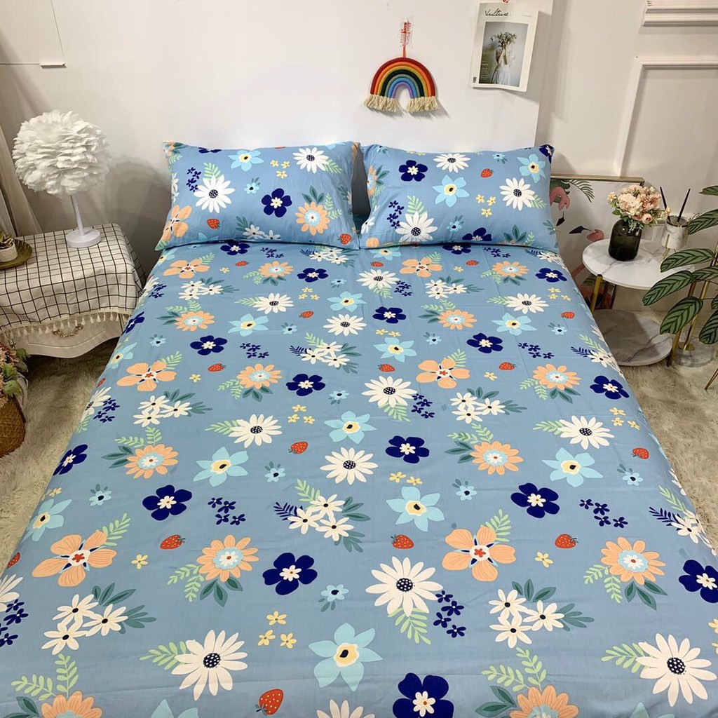 Bộ 1 ga 2 vỏ gối Cotton 100% Chống thấm kháng khuẩn MD.Decor