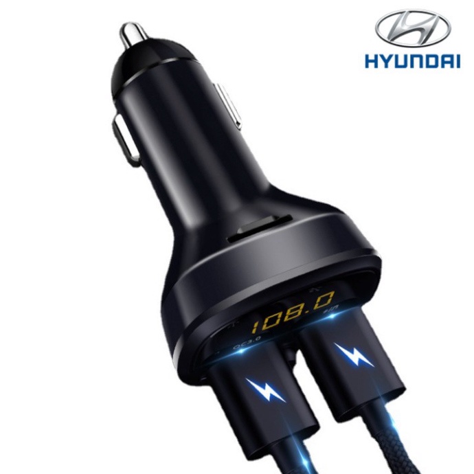 Tẩu nghe nhạc MP3 trên ô tô, kiêm đầu USB sạc nhanh Hyundai HY-87 {CHÍNH HÃNG 100%}