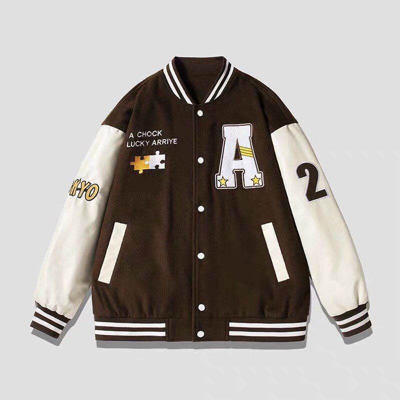 Áo khoác Nam Kiểu Bomber vải nỉ dày dặn khóa kéo túi áo in chữ "A" siêu đẹp đẳng cấp SOHEO STORE
