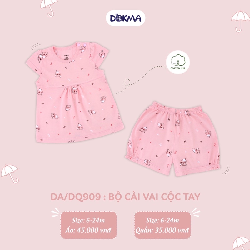 Bộ cài vai cộc tay Dokma DA413 (Sz 6-24m)