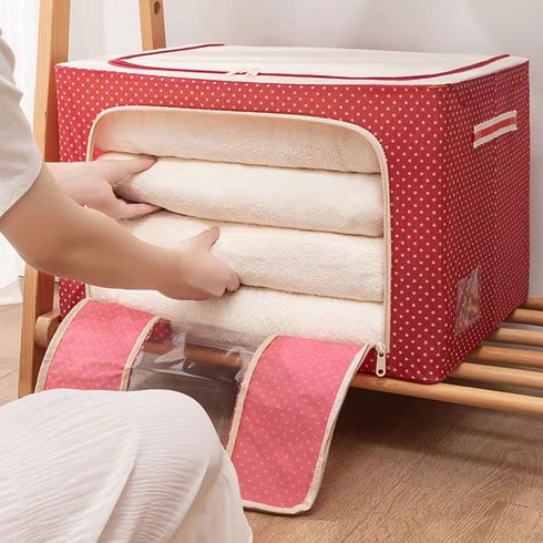 Hộp Vải Đựng Quần Áo Vải Khung Thép Cỡ Lớn , Thùng Đựng Quần Áo Đồ Lót Đồ Chơi Hộp Đa Năng 88306