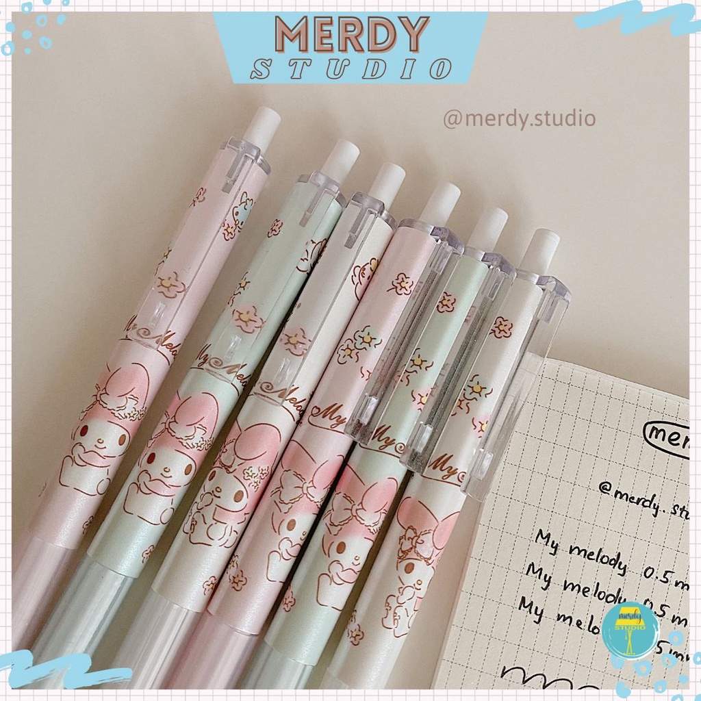 Bút mực đen GuangBo My Melody vỏ pastel ngòi 0.5mm