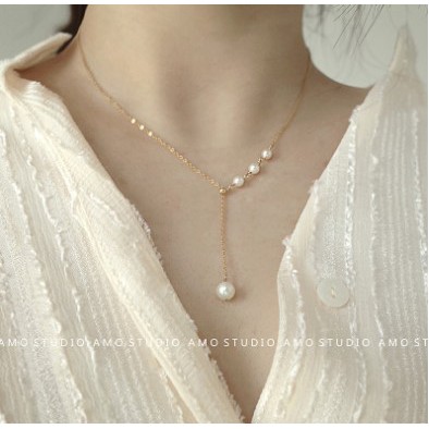 Vòng cổ chữ Y đính hạt trai phong cách cổ điển cho nữ ( chiếc ) | BigBuy360 - bigbuy360.vn