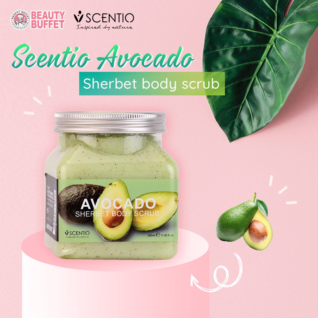 Tẩy Tế Bào Da Chết Body Beauty Buffet Scentio Avocado 350ml Hương Bơ Làm Sạch Dưỡng Da Mềm Mượt [NHẬP KHẨU CHÍNH HÃNG]