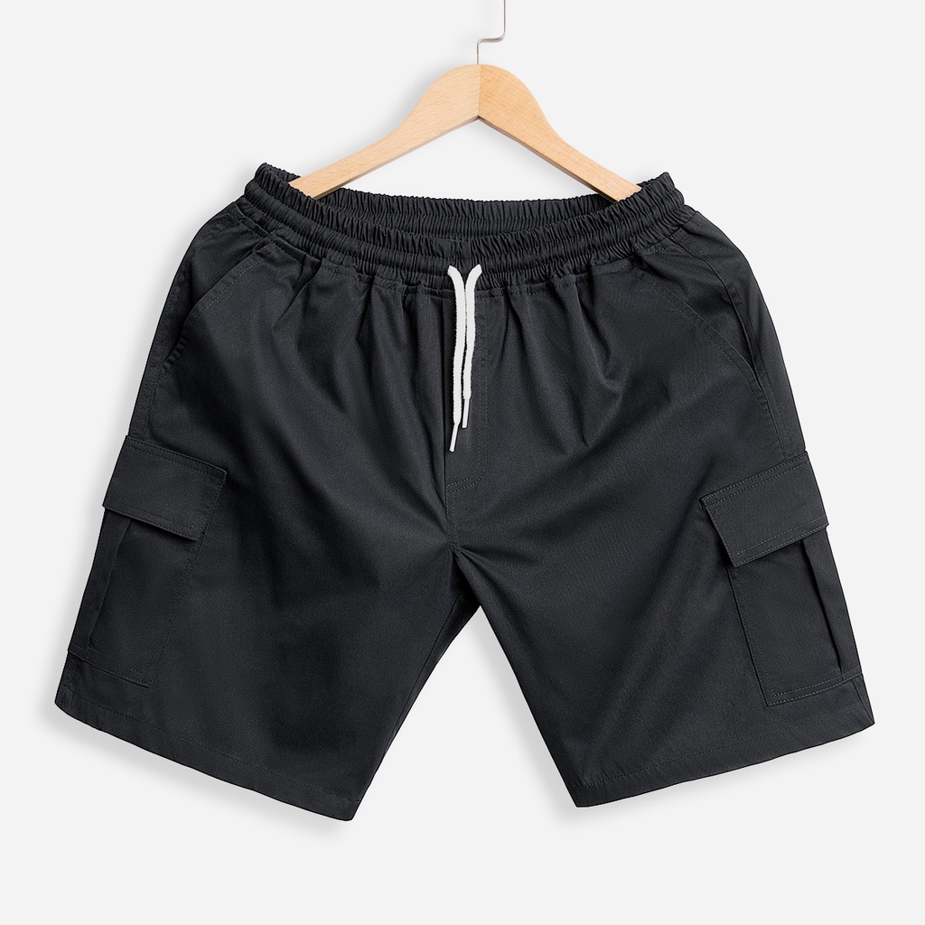 Quần short ngố kaki túi hộp unisex Trơn sooc nam nữ phong cách Hàn Quốc