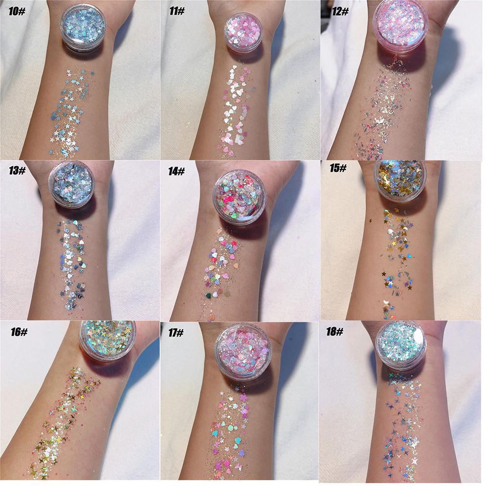 Gel kim tuyến lấp lánh trang điểm mắt / môi / lông mày / móng tay diy đa năng