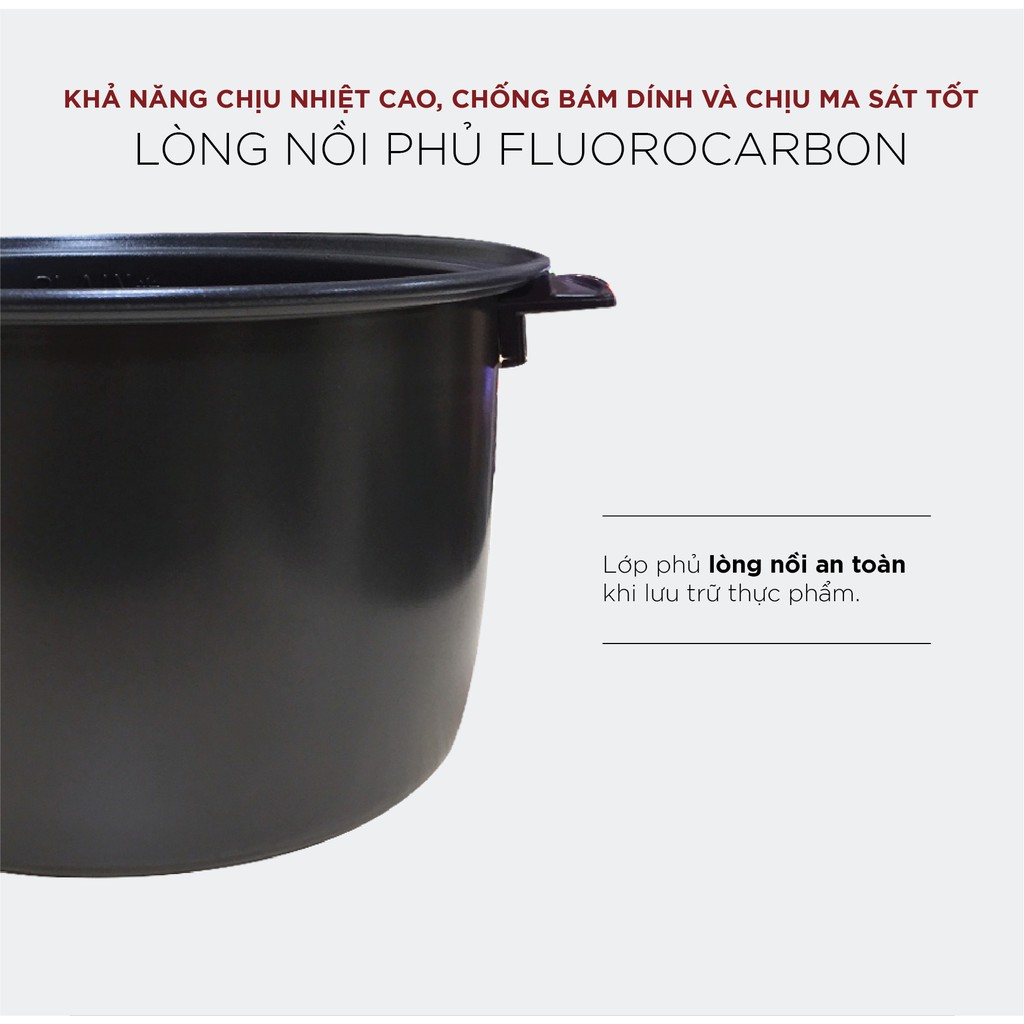 Nồi cơm điện tử CUCKOO CR-1055 1,8 lít màu trắng đen / bảng quốc tế - Hàng Chính hãng