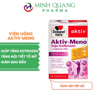 Viên uống DOPPELHERZ AKTIV MENO cân bằng nội tiết tố nữ với tinh chất mầm đậu nành và canxi hộp 30 viên