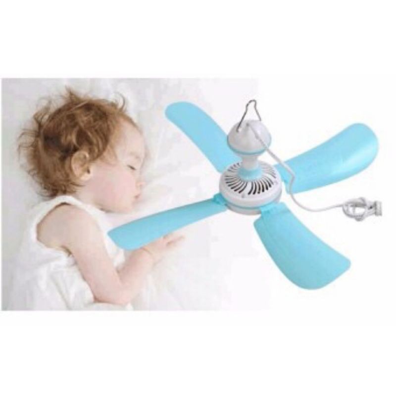 Quạt trần mini (quạt treo mùng, màn) cánh quạt dẻo an toàn