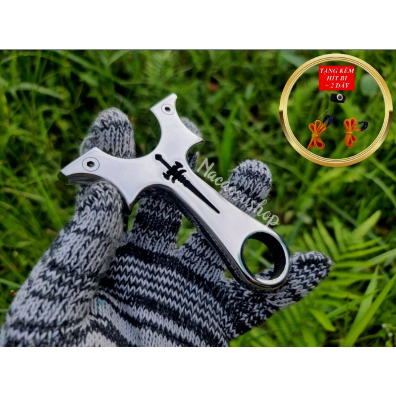 NÁ CAO SU HUYẾT KIẾM BÓNG - TẶNG 2 DÂY + HÍT NHẨN - SLINGSHOT