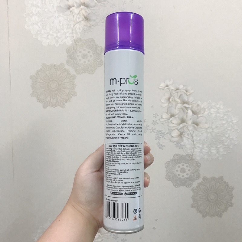 Keo Tạo Nếp Và Dưỡng Tóc M.pros Hair Styling Spray 420ml