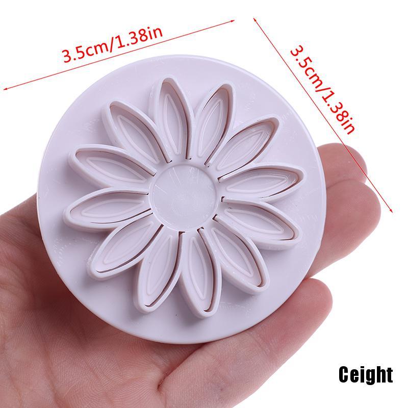 Khuôn Nhựa Nhấn Kẹo Đường Hình Bông Hoa Trang Trí Bánh Kem