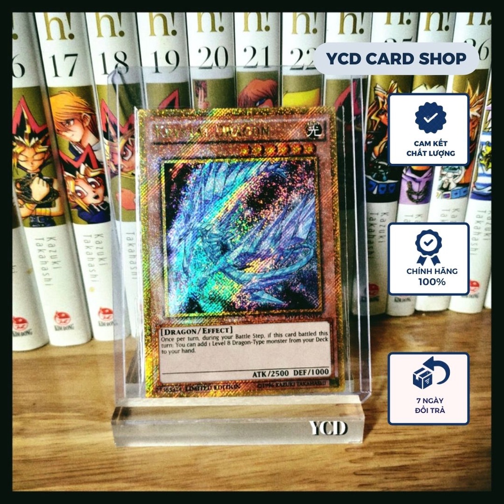 Thẻ bài yugioh chính hãng Krystal Dragon – Gold Secret Rare