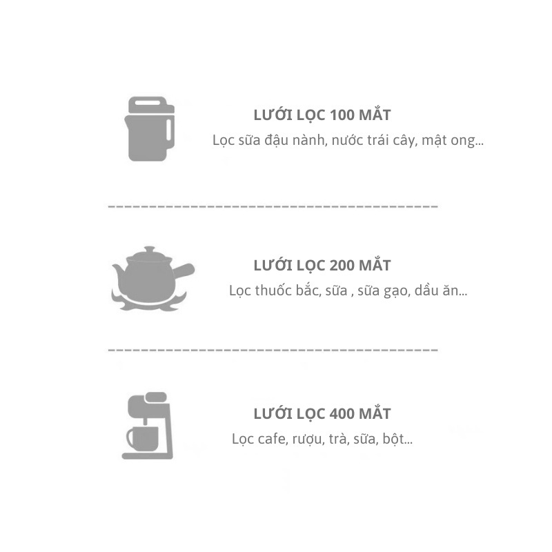Rây lọc cháo, sữa hạt, cà phê - Rây lọc siêu mịn