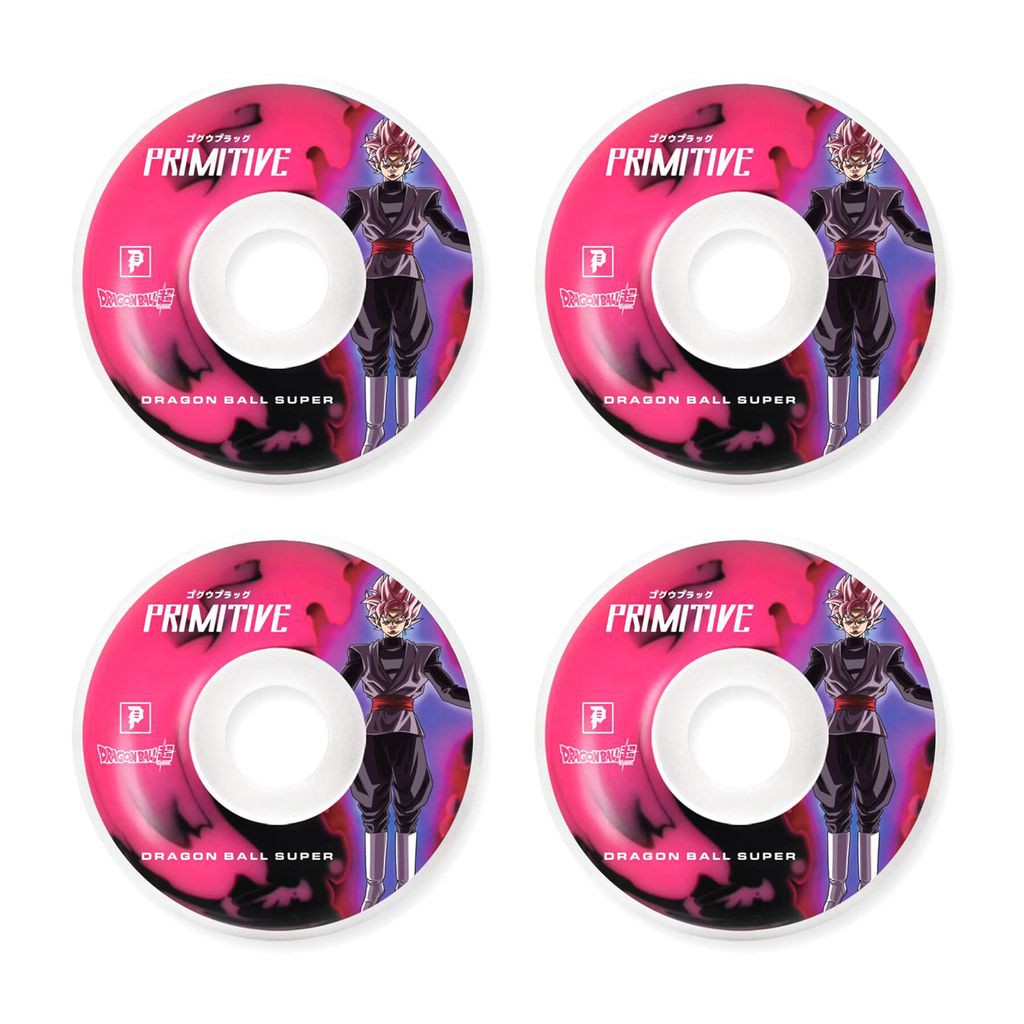 Bộ Bánh Ván Trượt Skateboard Cao Cấp Mỹ- PRIMITIVE GOKU BLACK ROSE PINK WHEELS 54MM