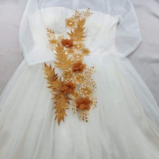 Đầm xòe công chúa thêu hoa