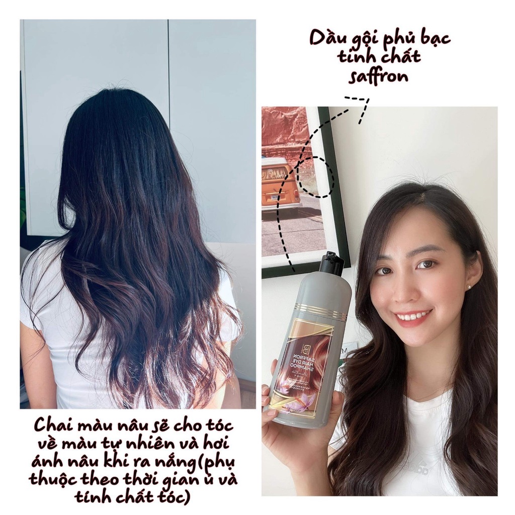 Dầu gội phủ bạc nhụy hoa nghệ tây Saffron Hair Dye Shampoo