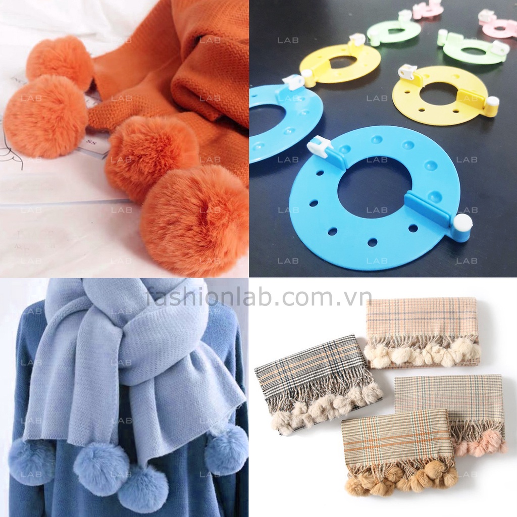 Bộ dụng cụ làm quả bông len 8 món #0104