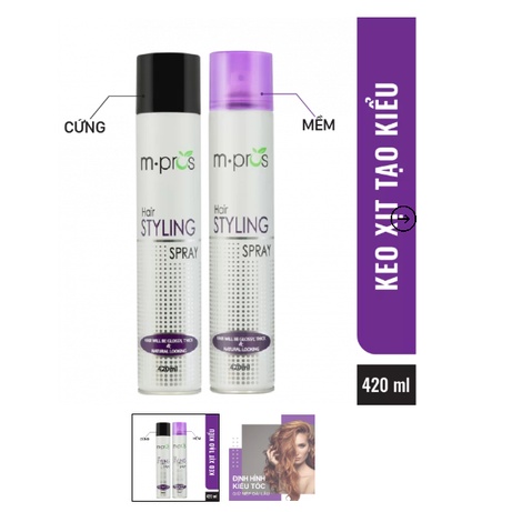 Keo Tạo Nếp & Dưỡng Tóc M.Pros 420ml