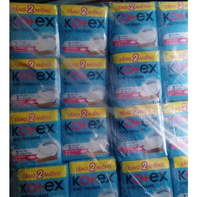 COMBO 8 GÓI BĂNG VỆ SINH KOTEX SIÊU MỎNG 8 MIẾNG
