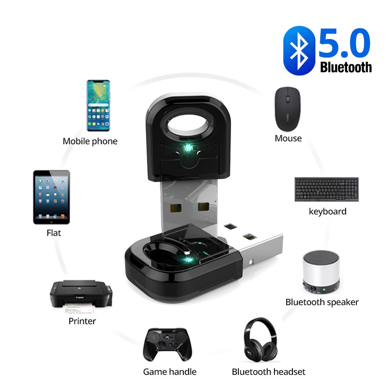 USB chuyển đổi không dây Fonken bluetooth 5.0 AUX truyền nhận tín hiệu bluetooth dành cho chuột không dây PC laptop | WebRaoVat - webraovat.net.vn