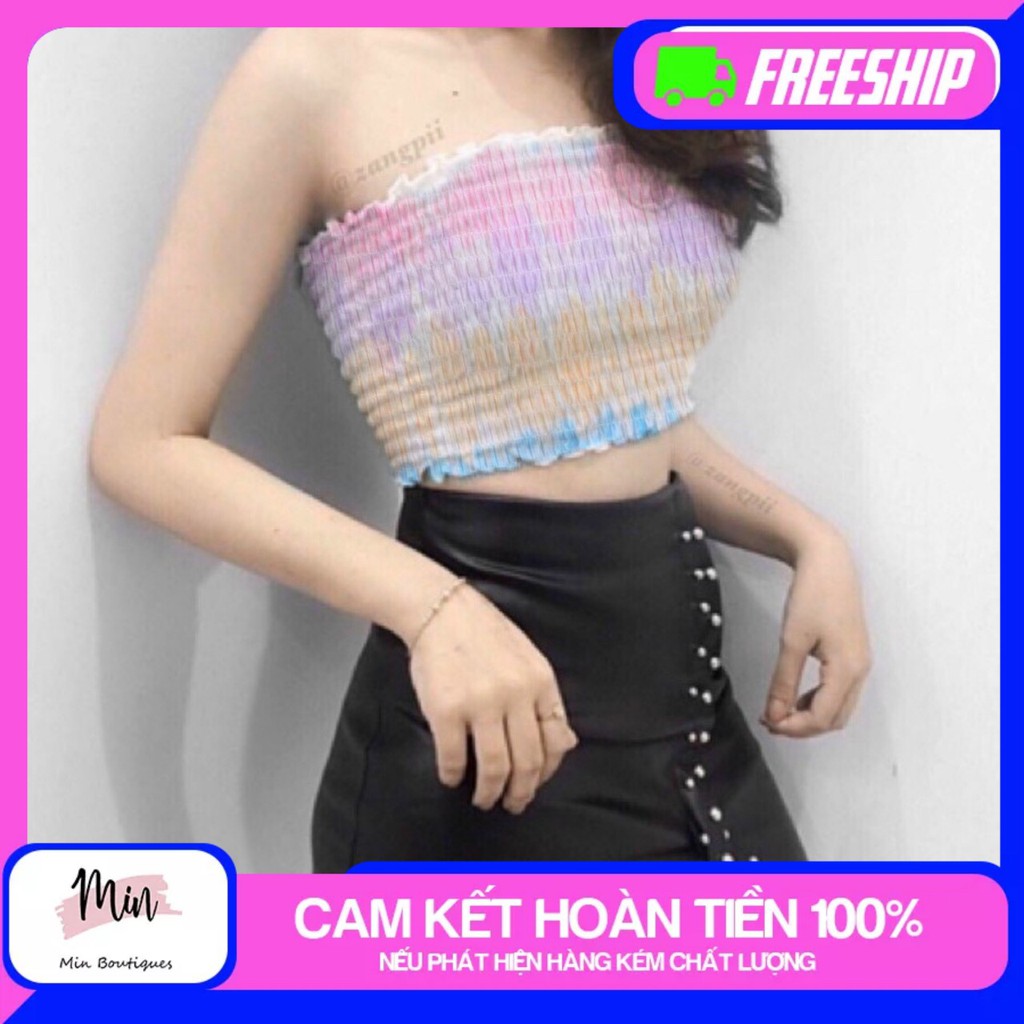 Áo ống NHÚN 7 sắc cầu vòng