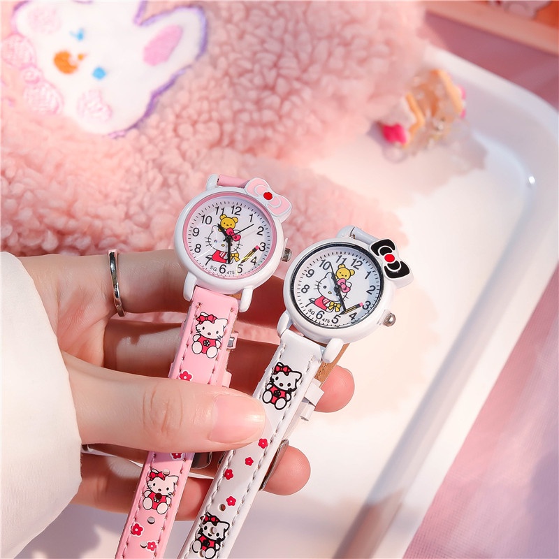 Đồng Hồ Đeo Tay Chống Sốc Chống Thấm Nước Mềm Mại Dễ Thương Dành Cho Học Sinh Tiểu Học / Bé Gái 3 Tuổi
