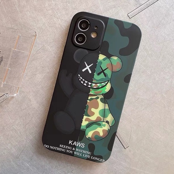 Ốp Lưng Ip Cạnh Vuông DẺO Bảo Vệ Camera KAWS - N.I.K.E 7/7plus/8/8plus/x/xr/xs/11/12/pro/max/plus/promax A MEW SHOP