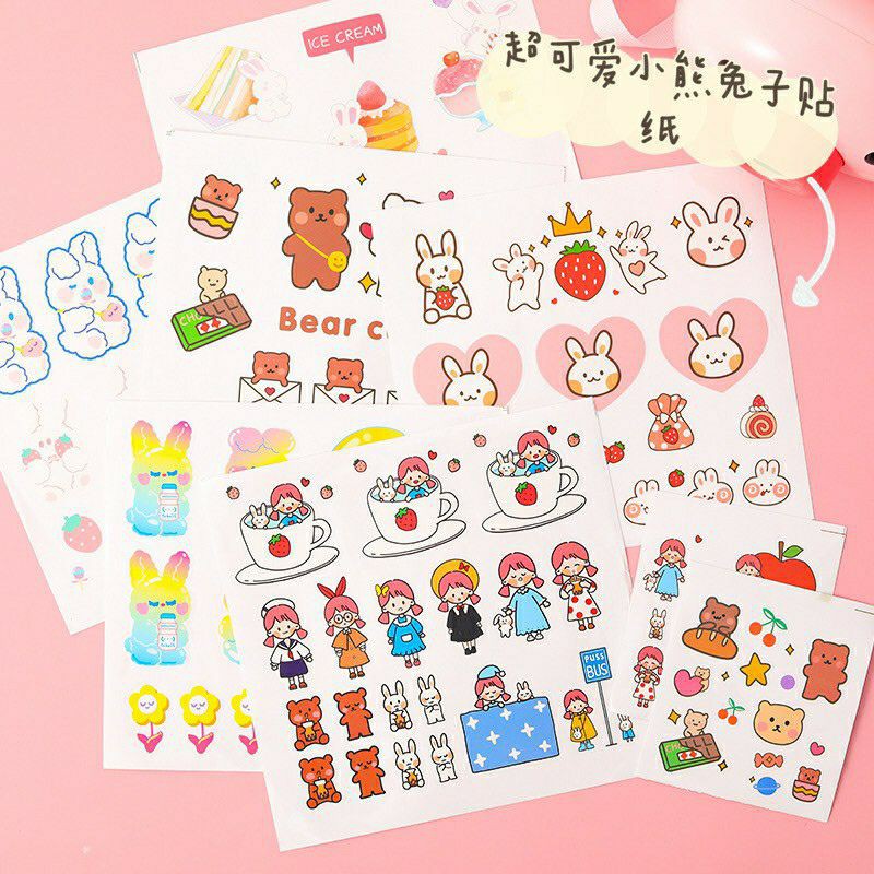 Sticker Dán - Miếng Dán Hình Gấu Dễ Thương Cho Các Bé