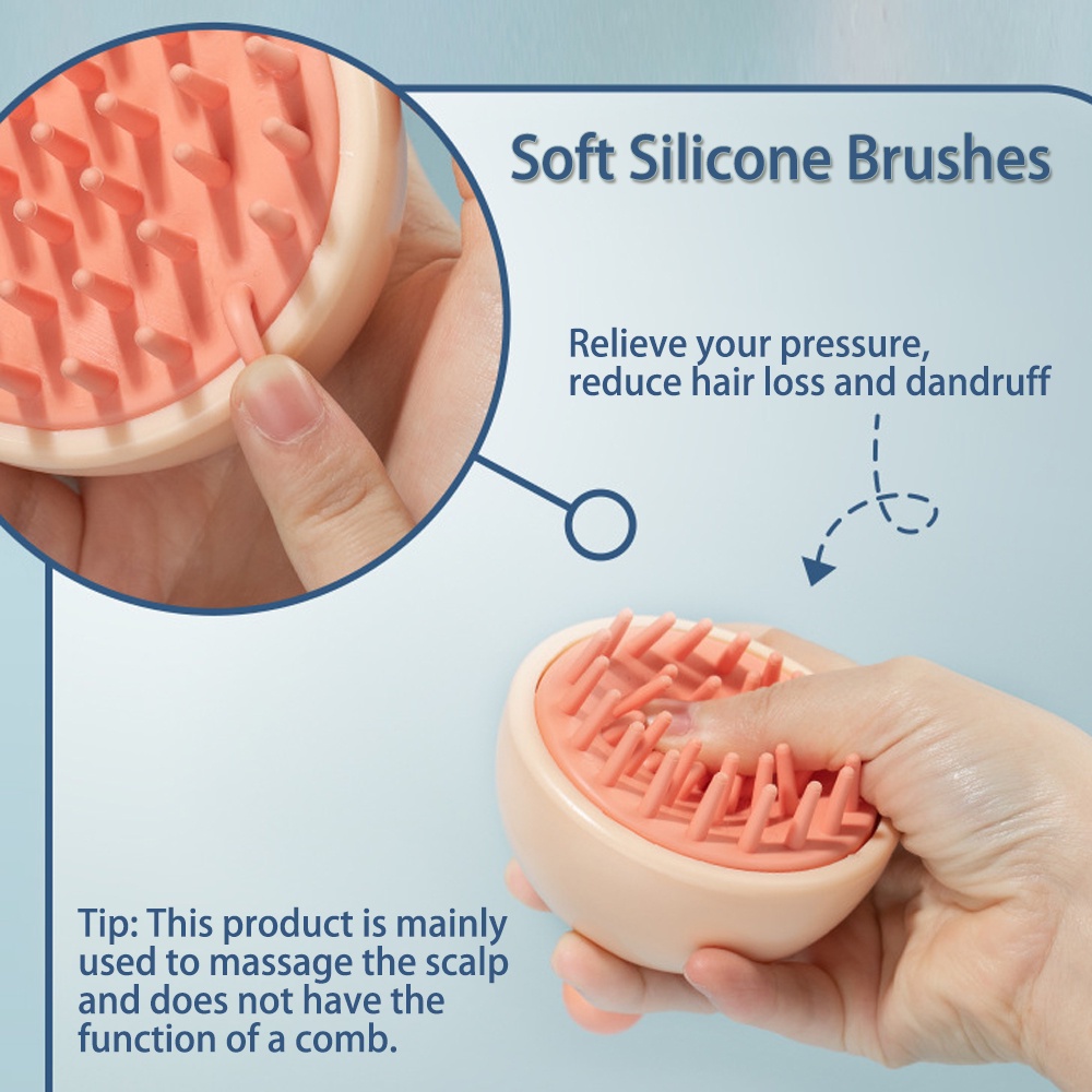 Bàn chải gội đầu TOGEWITHU bằng silicon mềm massage da đầu và chăm sóc tóc