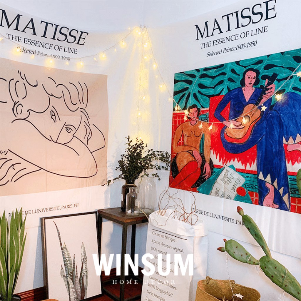 Tranh Vải Treo Tường Trang Trí Nhà Cửa Phong Cách Cô Gái Matisse - Winsum.decor